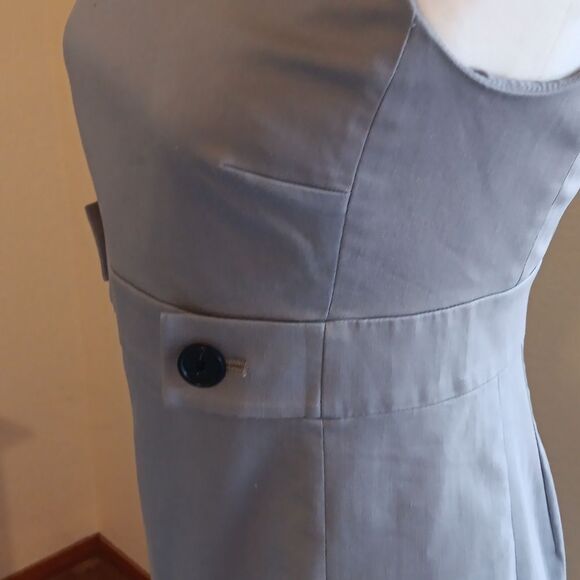 NWOT Ann Taylor Gray Sheath Dress Coastal Grandma Normcore Beigecore - Picture 7 of 15